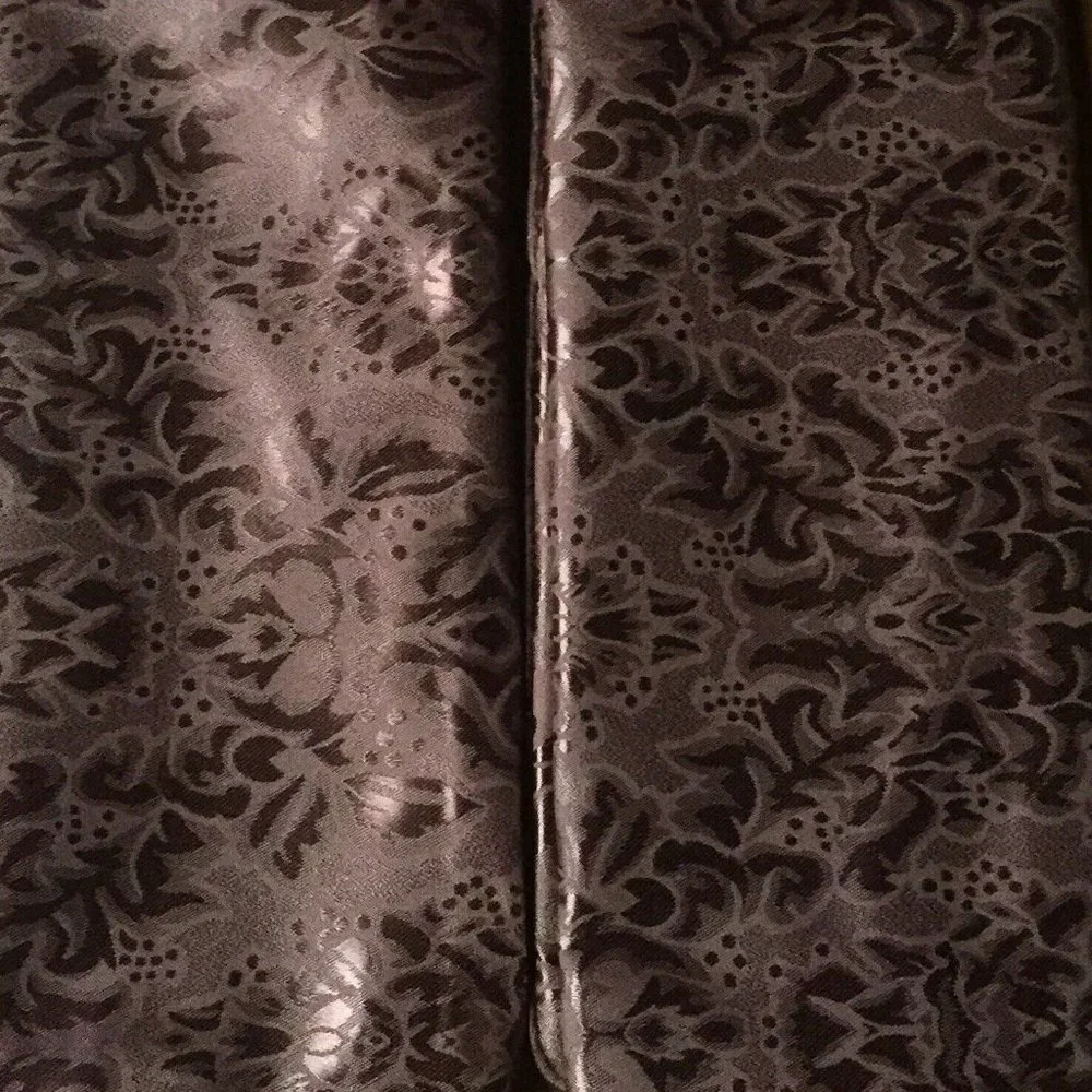 2 Throw Pillow‎ Covers 18” Square Jacquard Solid Grey Gold Black or Brown Zip On